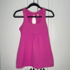 Lucy Athletic Tank Top Keyhole Back Pink -Medium